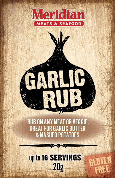 Rub label garlic