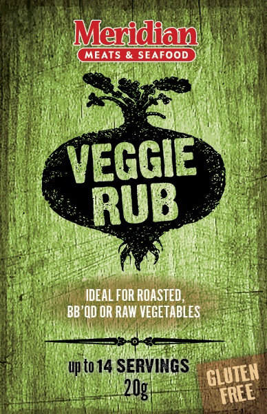 Rub label turkey veggie