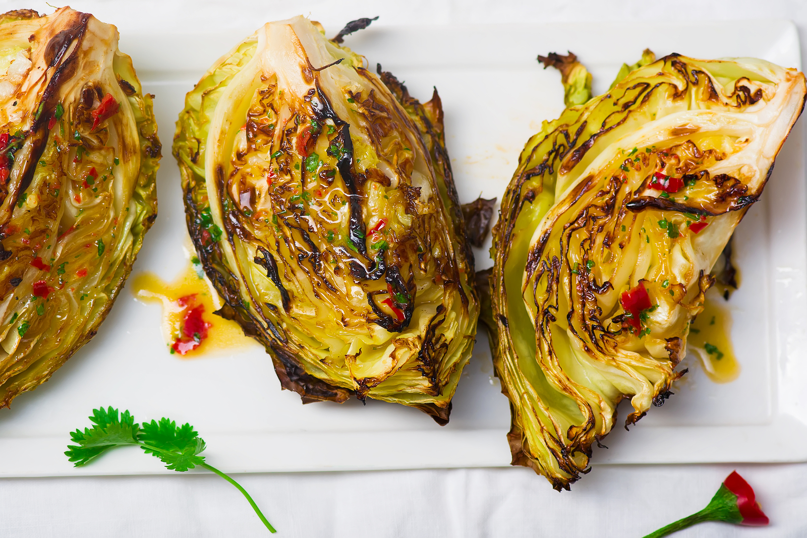 Cabbage on grill