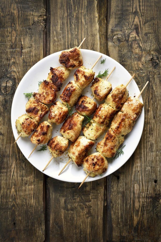 Tequila lime chicken skewers