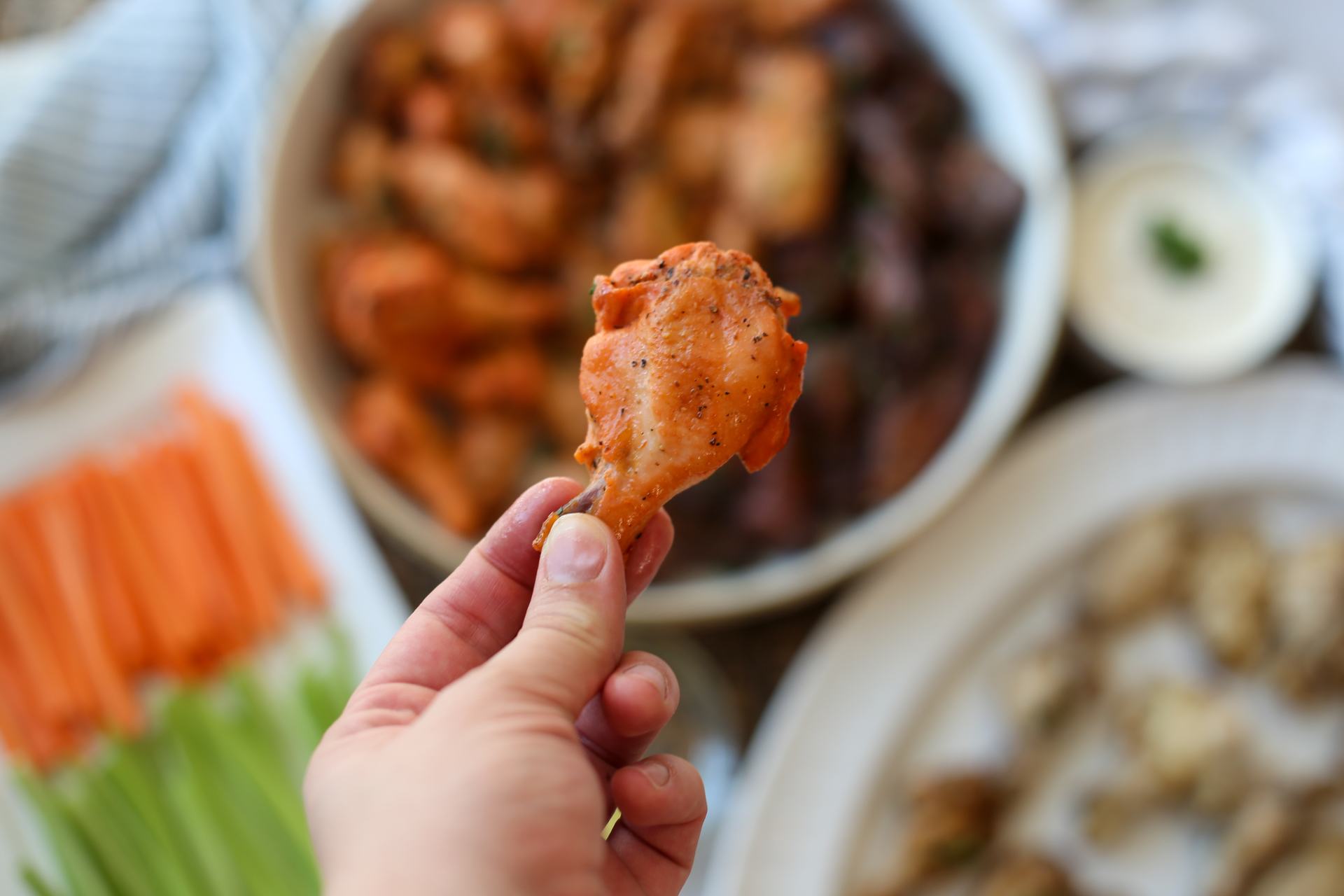 image of curry mango chicken wings