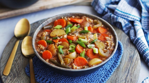 Instant pot vegetable rice soupv1 resize